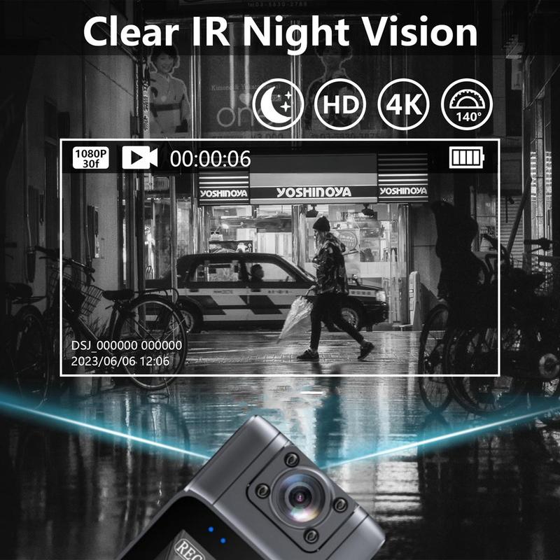 4K Outdoor Action Camera, 1 Count Sports Camera with 180° Rotation Lens, Portable Handheld DV Camera Supports WiFi Hotspot & IR Night View