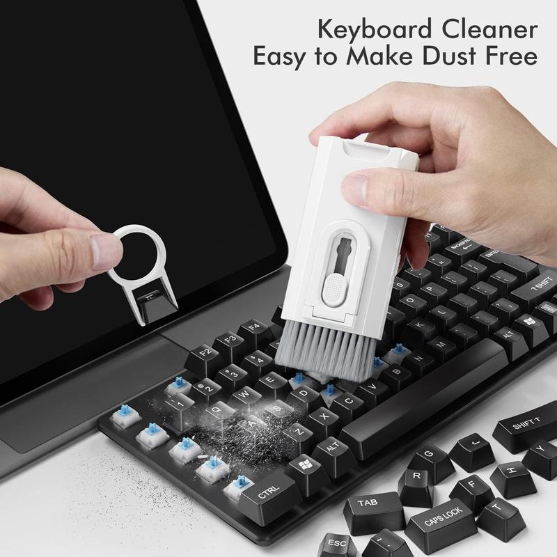 8-in-1 Electronic Cleaning Kit for Keyboard, Laptop, AirPods, and Camera - Includes Flannel Cloth & Portable Tools