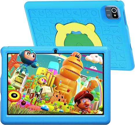 Aeezo Optional 10-inch 7-inch Tablet, 2GB+32GB Android 12 with Case, WiFi, Bluetooth,  Dual Camera, Eye Protection, Games, Google Services Learning Tablet Pink Blue