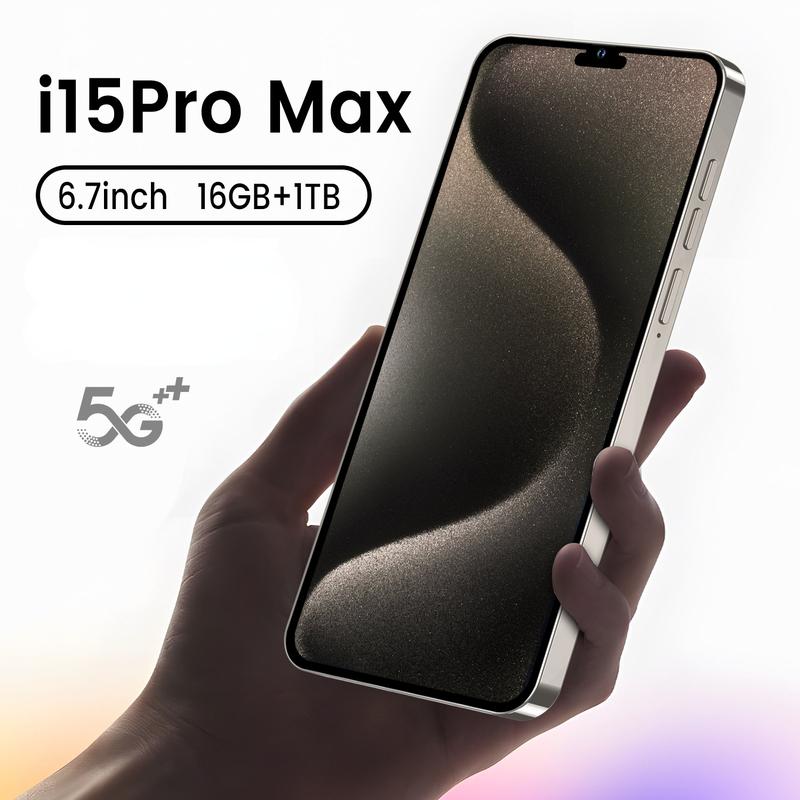 new unlock I15 Pro Max Super Phone 6.7 HD Screen Smartphone Original 16GB+1T 5G Dual SIM Celulares Android Unlocked 108MP 7800mAh Big Battery Perfect as a Gift!