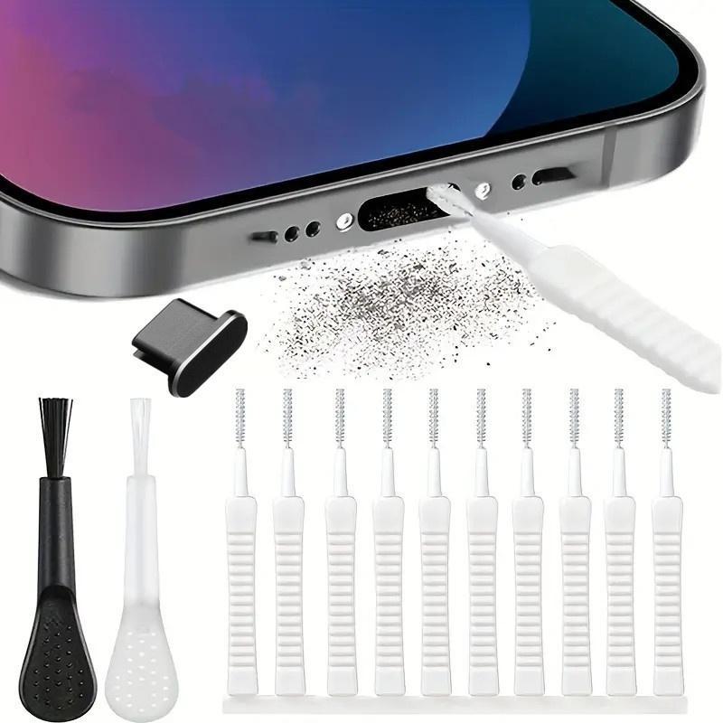 Phone Charging Port Cleaning Tool Kit, 1 Set Phone Charging Port Cleaning Tool, Mobile Phone Cleaning Tool, Phone Accessories for iPhone & Type-C Interface