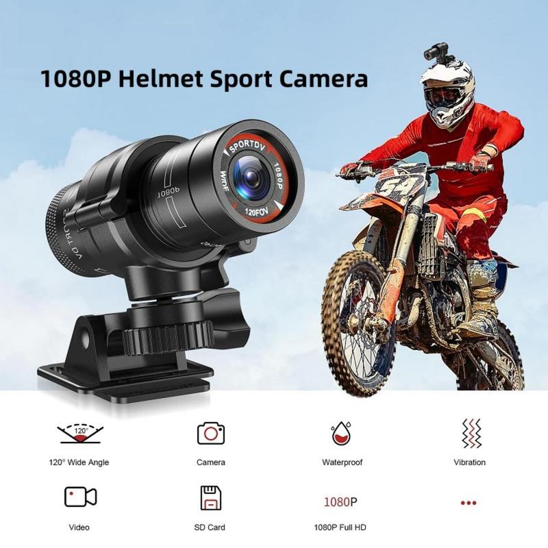 Wearable Helmet Sports Camera, 1080P Sports Action Camera, Outdoor Sport Video Camcorder for Motorcycle, Bike, Cycle, Waterproof Helmet Recorder Machine