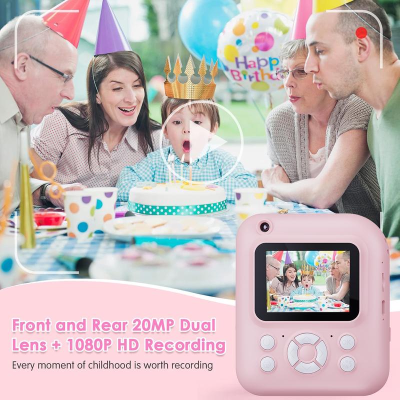 Instant Fun Camera - Capture Life's Moments ,Mini Size, Instant Printing, Valentine's Day Gift Idea, Outdoor Party Essential, Retro Style Photography