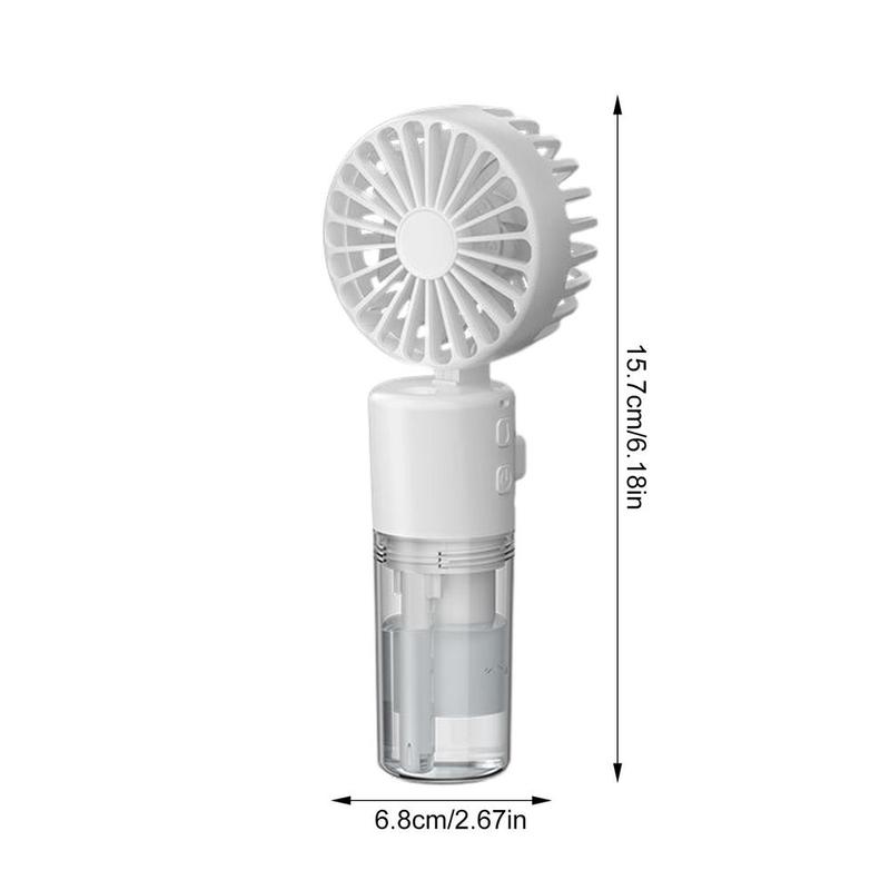 Handheld Fan With Water Mist Handheld Rechargeable Spray Fan With Water Mist Foldable Portable Summer Supplies Cooling Fan With Cable Charging Mobile Usb