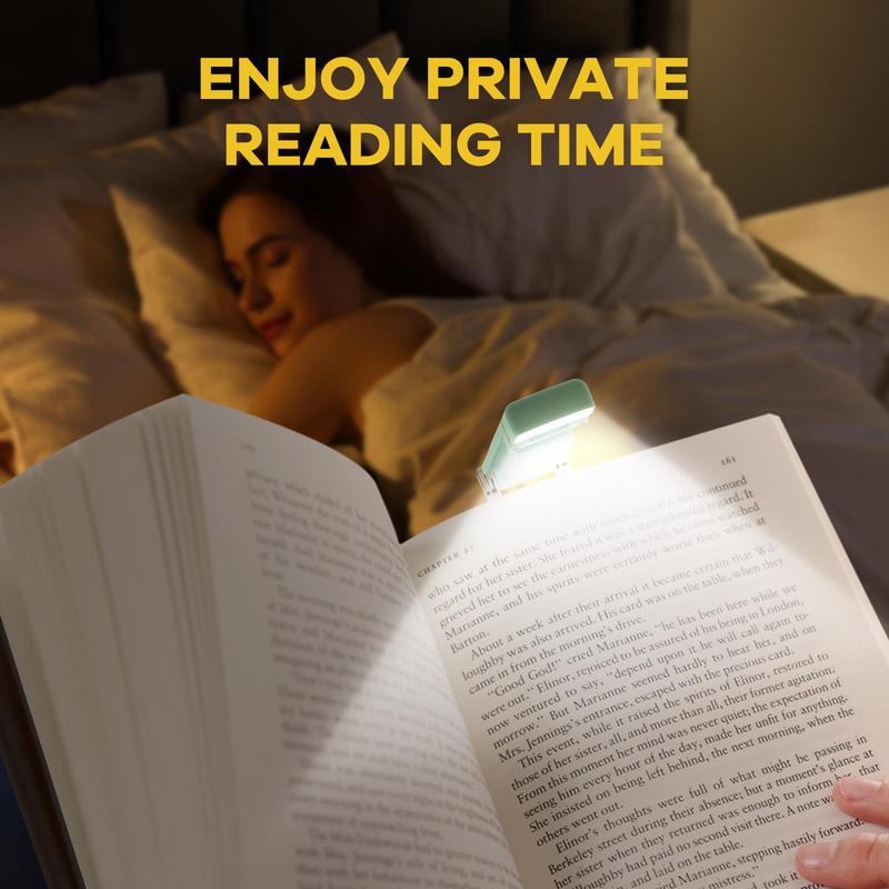 Summer USB Rechargeable Book Light, Clip-on LED Reading Light, Reading Lamp, LED Lights, Flexible Adjustable Angle Night Light