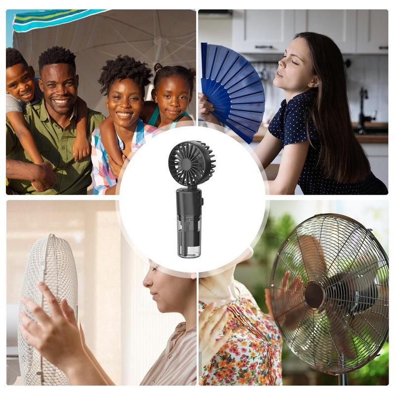 Handheld Fan With Water Mist Handheld Rechargeable Spray Fan With Water Mist Foldable Portable Summer Supplies Cooling Fan With Cable Charging Mobile Usb