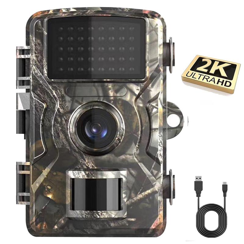 1pc Hunting Camera With 2-Inch Screen, HD Wildlife Trail Camera, Night Vision PIR 393.7inch, 0.8s Trigger Motion Activated, For Outdoor Wildlife Monitoring Camouflage