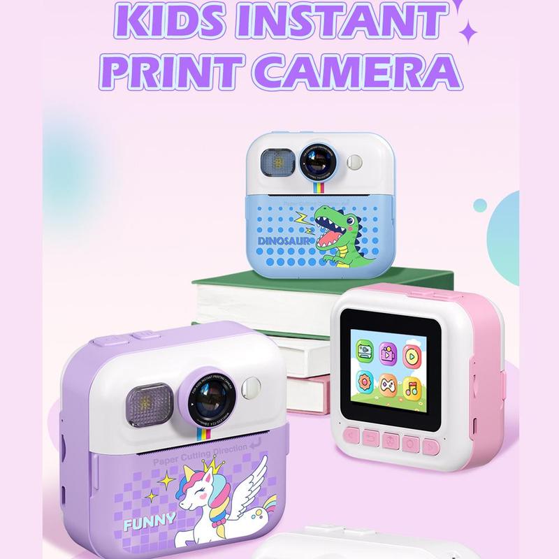 KGG Instant Camera with Photo Printer, 2.4 Inch LCD Screen Digital Camera with Thermal Paper, Mini Thermal Printer Video Educational Toy Gift