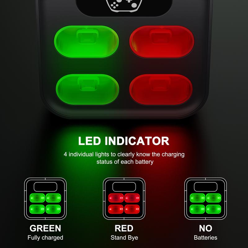 Charger for Xbox Controller Battery Pack with RGB, 4 X 3600mWh Xbox One Rechargeable Controller Battery Packs for Xbox Series X S Xbox One S X Elite