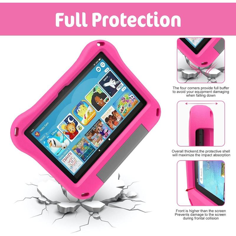 Fire HD 8 tablet case for ,Kindle Fire HD 8 case, Fire Tablet 8 case, shockproof handle stand case cover for Kindle Fire HD 8 8 Plus(12 10th generation,  Release)