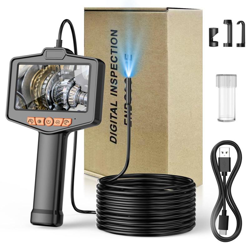 HD Industrial Endoscope Tools, 4.3 Inch IPS Screen 1080P Lens Waterproof Handheld Endoscope Camera Tool, Suitable for Home, Pipeline, Workshop, Car Inspection Tool, Car Accessories