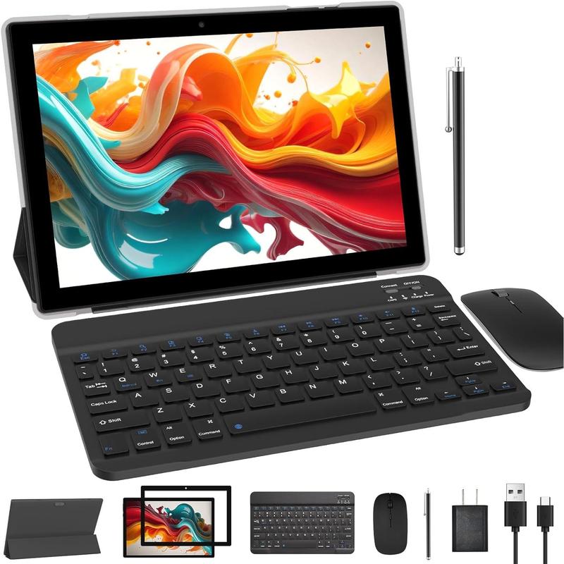 10 inch Tablet with Keyboard 2 in 1 Tablet Android 12 Tablets Include Case  Stylus Tempered Film 6000mAh  4GB+64GB 512GB Expandable 10.1