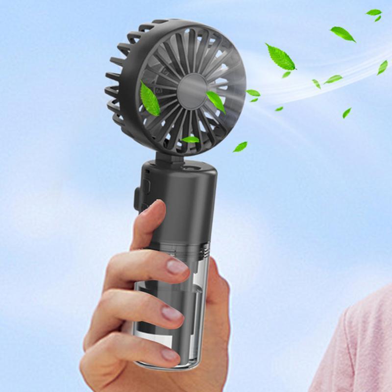 Handheld Fan With Water Mist Handheld Rechargeable Spray Fan With Water Mist Foldable Portable Summer Supplies Cooling Fan With Cable Charging Mobile Usb