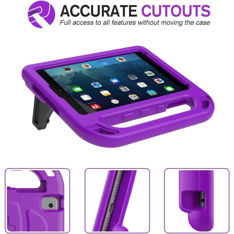 Case for iPad Mini 1 2 3 4 5 7.9-inch, Light Weight Shockproof Handle Kickstand Cover for iPad Mini 5th 4th 3rd 2nd 1st Generation, Purple