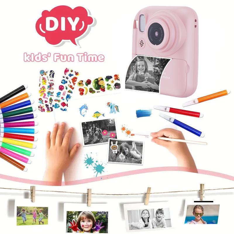 Instant Fun Camera - Capture Life's Moments ,Mini Size, Instant Printing, Valentine's Day Gift Idea, Outdoor Party Essential, Retro Style Photography