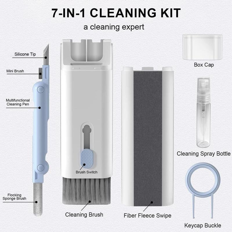 7 In 1 Electronic Cleaning Kit, 1 Box Portable Multi-functional Cleaning Kit, Cleaning Tools for AirPods Pro, Earphones, Laptops, Phones, PC