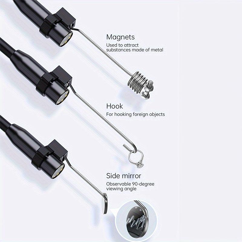 Endoscope Camera with Light, 1 Count 1080P HD Inspection Camera, IP67 Waterproof Endoscope Camera, Snake Camera, Endoscope Camera for Home & Office