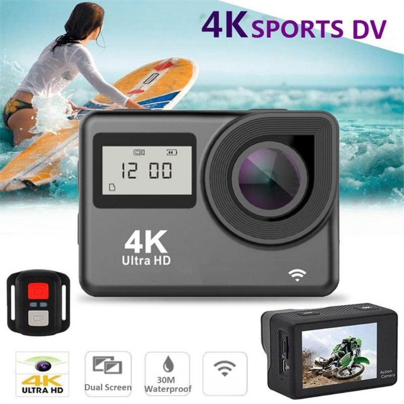 4K Waterproof Action Camera, 2.0inch Screen WiFi Outdoor Diving Camera with Remote Control, Action Camera for Home & Outdoor