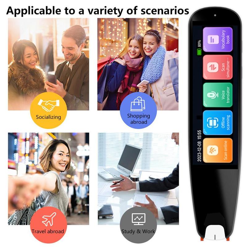 DR.PEN 3.69 Inch HD Display Translation Pen, WiFi Bluetooth-compatible Fast Translation Pen, Suitable for Learning, Office, Travel