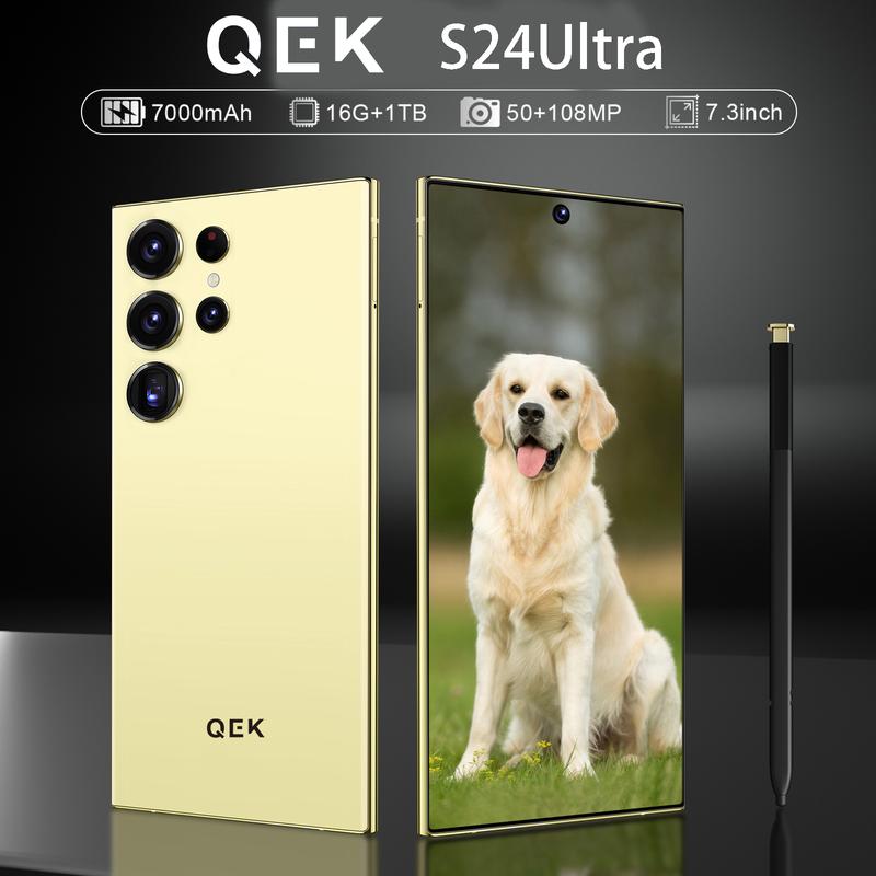 QEK S24 Ultra 5G Smartphone with NFC Smartphone Network 7.3-inch 16GB+1TB Unlocked Android Phone 7000mAh 50MP+108MP Smartphone, Limited Time Offer, Mobile Smartphone