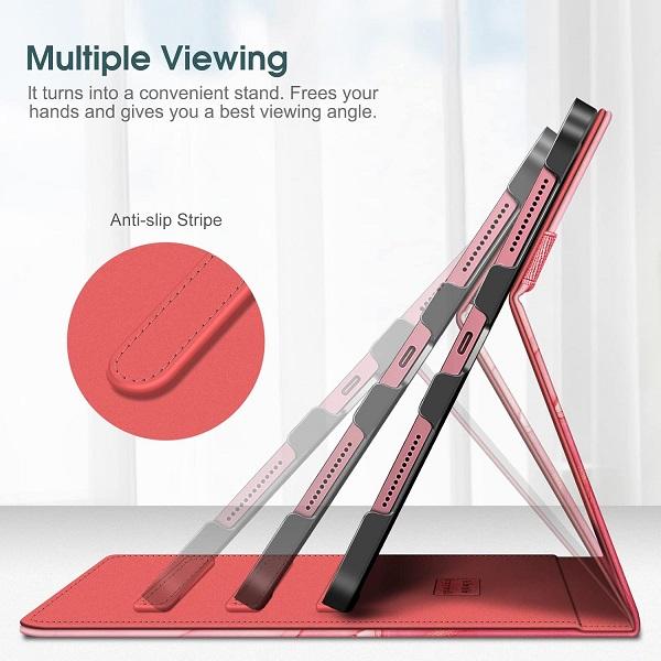 Fintie Multi-Angle Viewing Case for iPad 10th Gen 10.9inch with Pencil Holder and A Pocket, iPad10th Gen Protective Cover with Elastic Band Closure