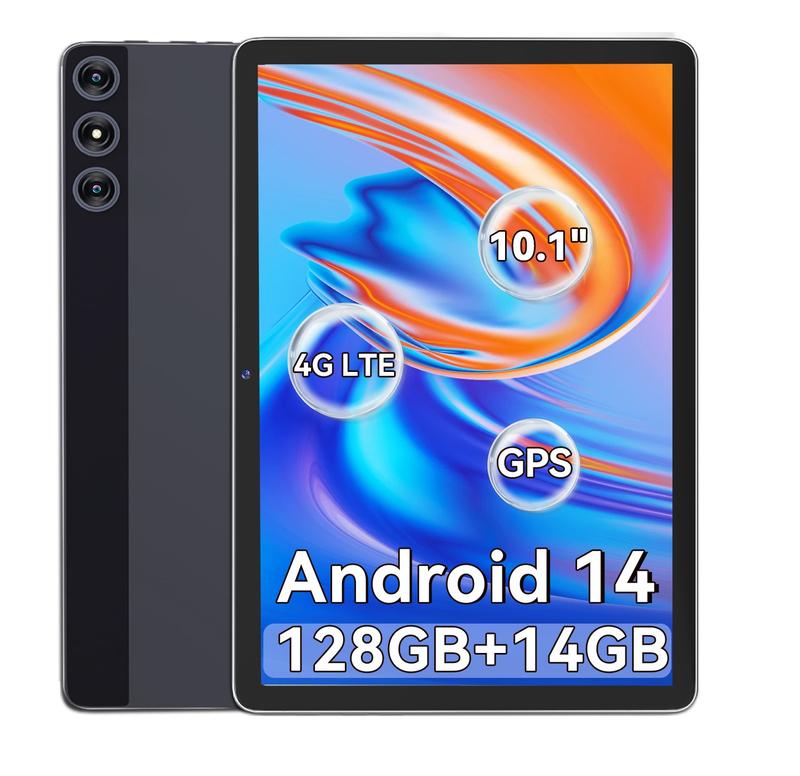 2025 Android Tablet, 10.1 Inch Android Tablet with 14GB RAM+128GB ROM+1TB Expand, Dual Sim Card Slot,Octa Core Processor, 8000mAh, Dual 13MP Camera, 5G WiFi+4G LTE, BT5.0, GPS Black Friday Deal  Christmas gift  tablet on sale Lock Portable