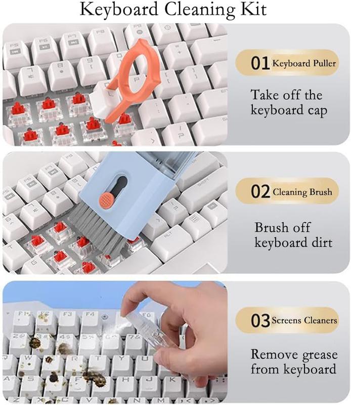 Laptop Keyboard Cleaning Kit, Electronics Screen Cleaner Repair Tool, Earbud Cleaner Pen  Cleaner for Computer Camera Smartphone Brush