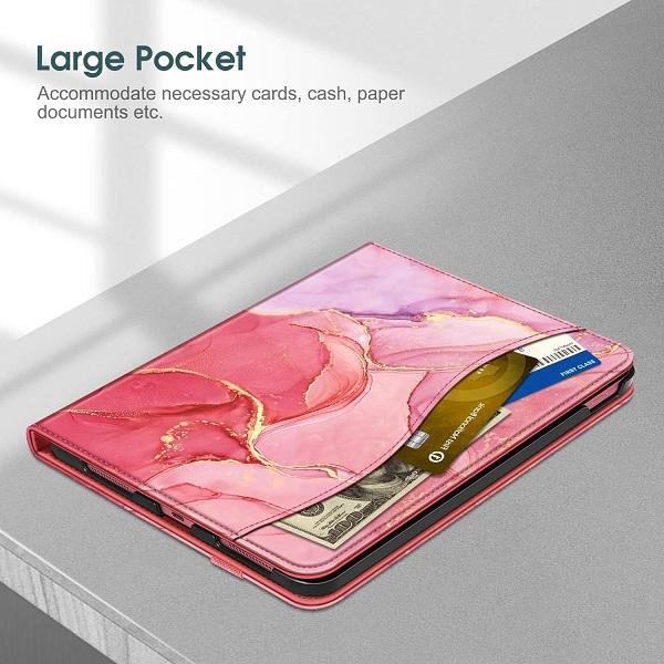 Fintie Multi-Angle Viewing Case for iPad 10th Gen 10.9inch with Pencil Holder and A Pocket, iPad10th Gen Protective Cover with Elastic Band Closure