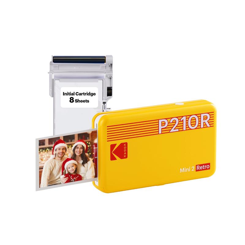 KODAK Mini 2 Retro 4PASS Portable Photo Printer (2.1x3.4 inches) + 8 Sheets