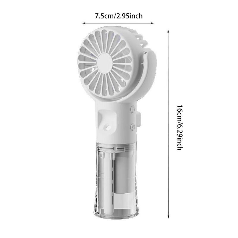 USB Rechargeable Handheld Misting Fan, Portable Mini Fan, Mobile Cooling Fan, Multifunctional Mini Fan Cooler For Travel, Outdoors, Hiking, Camping, Office, USB & Mobile Fans