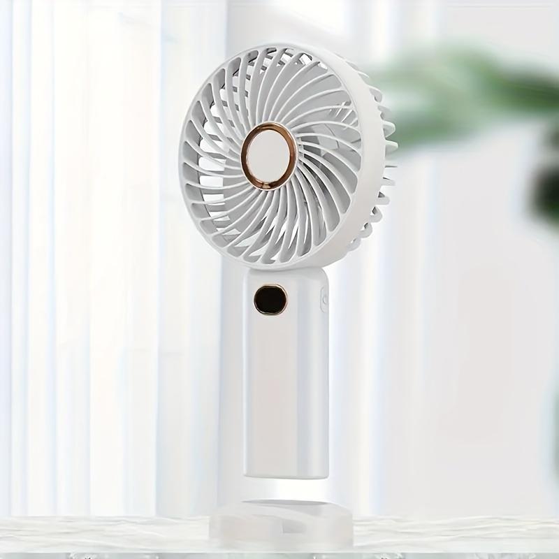 USB Rechargeable Silent Fan for Summer Gift, Multipurpose 5-speed Handheld Fan with Display, Summer Cooling Supplies, Portable Mini Fan for Home Office Outdoor Travel, Portable Fan, Home Appliances Fans, Fan Portable, Cooling Fan for Fall