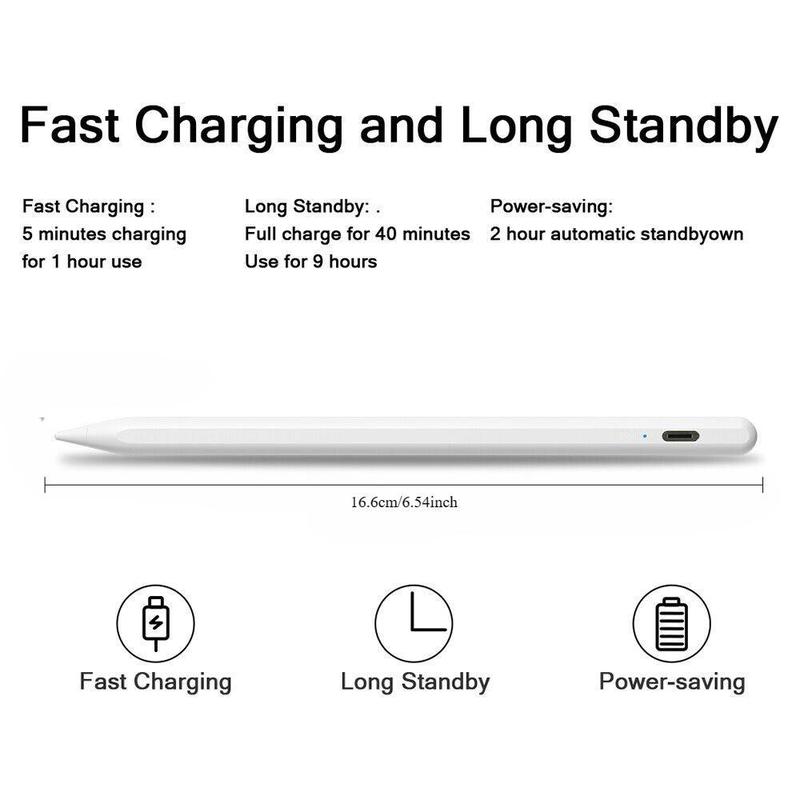 Stylus Pen, USB Rechargeable Stylus Pen, High Sensitivity Stylus Pen, Universal Tablet Accessories Compatible with iPad iPad Pro, Samsung, iOS Android