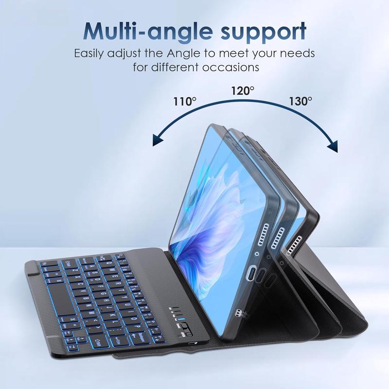 (Tablet not included) For Galaxy Tab A9 Keyboard Case Detachable Bluetooth Keyboard for Galaxy Tab A9 8.7 inch with Magnetically Wireless Bluetooth Keyboard (Black)