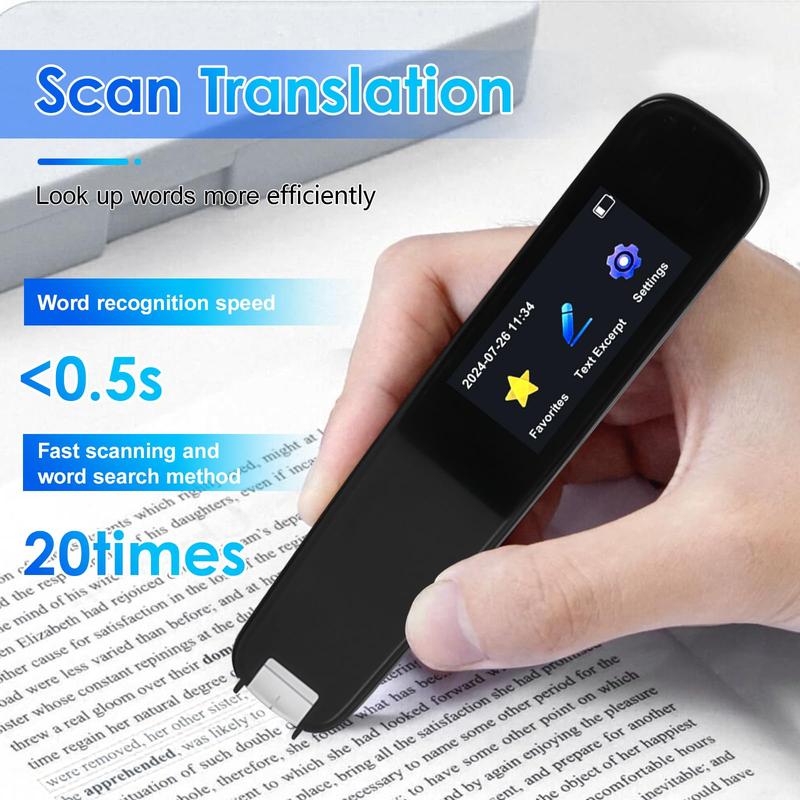  Electronics Translation Pen (1 Box), School Supplies, Electronics Portable Smart Pen, Scan Translator, Digital Translation Pen Electronics, Support 2-way Translation (requires Wifi Connection), Electronics Education Devices，Christmas Gifts