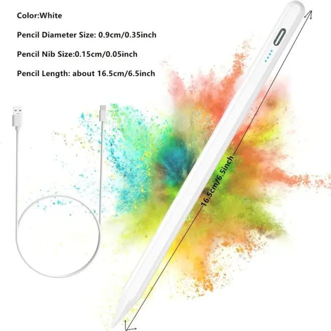 Stylus Pen for iPad, Apple Pencil for iPad 9th&10th Generation - iPad Pencil 2nd Generation, Fast Charge Active Pencil Compatible with 2018-2024 Apple iPad Pro11&12.9 inch, iPad Air 3 4 5,iPad 6-10,iPad Mini 5 6 Gen-white Accessories Computer Smartphone