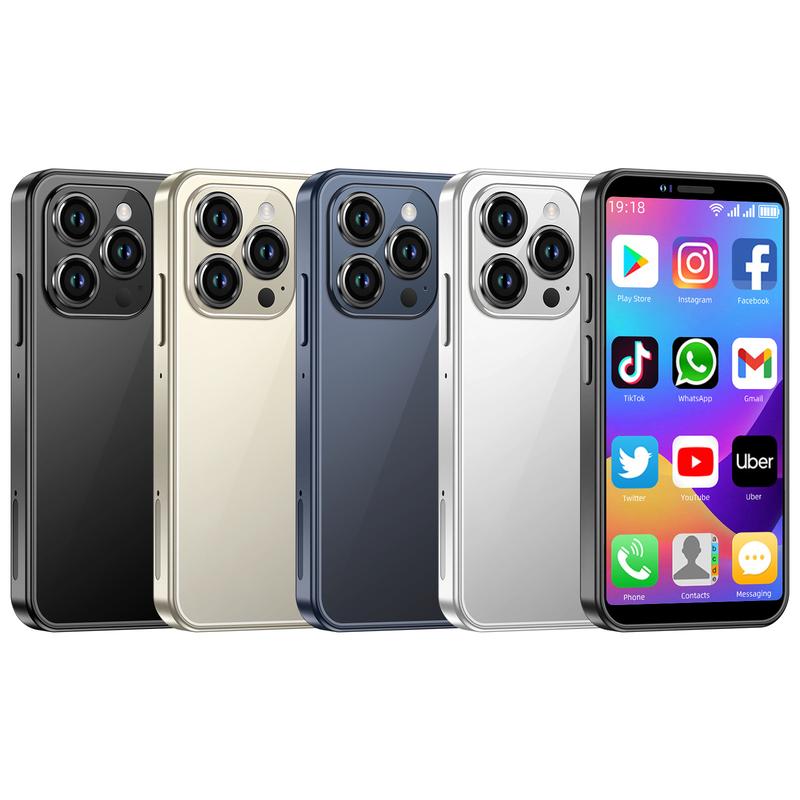 New Mini Phone Xs15 ProMax, New Mini Android Smartphone 13HD+Screen Built in All in One, High end Hot Bent Glass Rear Cover with Charger, Headphones, Phone Protective Cover, Qualcomm SM8550 AC 10core Mobile Cellphone Handheld