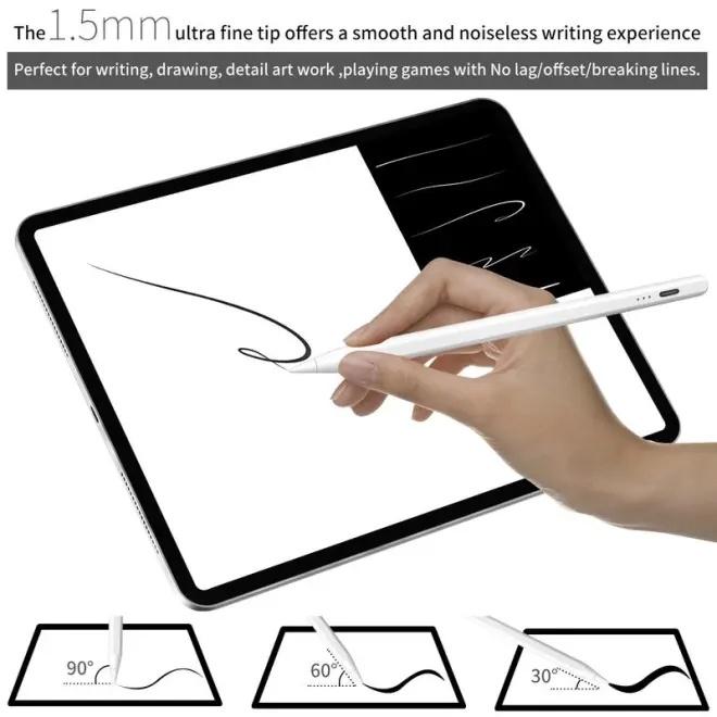 Stylus Pen for iPad, Apple Pencil for iPad 9th&10th Generation - iPad Pencil 2nd Generation, Fast Charge Active Pencil Compatible with 2018-2024 Apple iPad Pro11&12.9 inch, iPad Air 3 4 5,iPad 6-10,iPad Mini 5 6 Gen-white Accessories Computer Smartphone