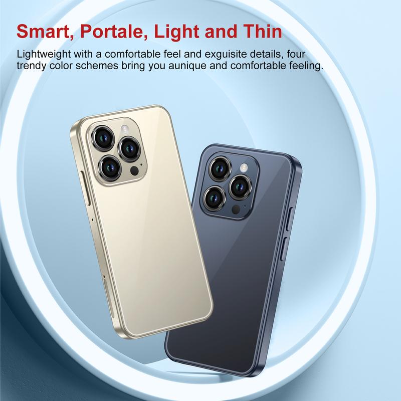 New Mini Phone Xs15 ProMax, New Mini Android Smartphone 13HD+Screen Built in All in One, High end Hot Bent Glass Rear Cover with Charger, Headphones, Phone Protective Cover, Qualcomm SM8550 AC 10core Mobile Cellphone Handheld