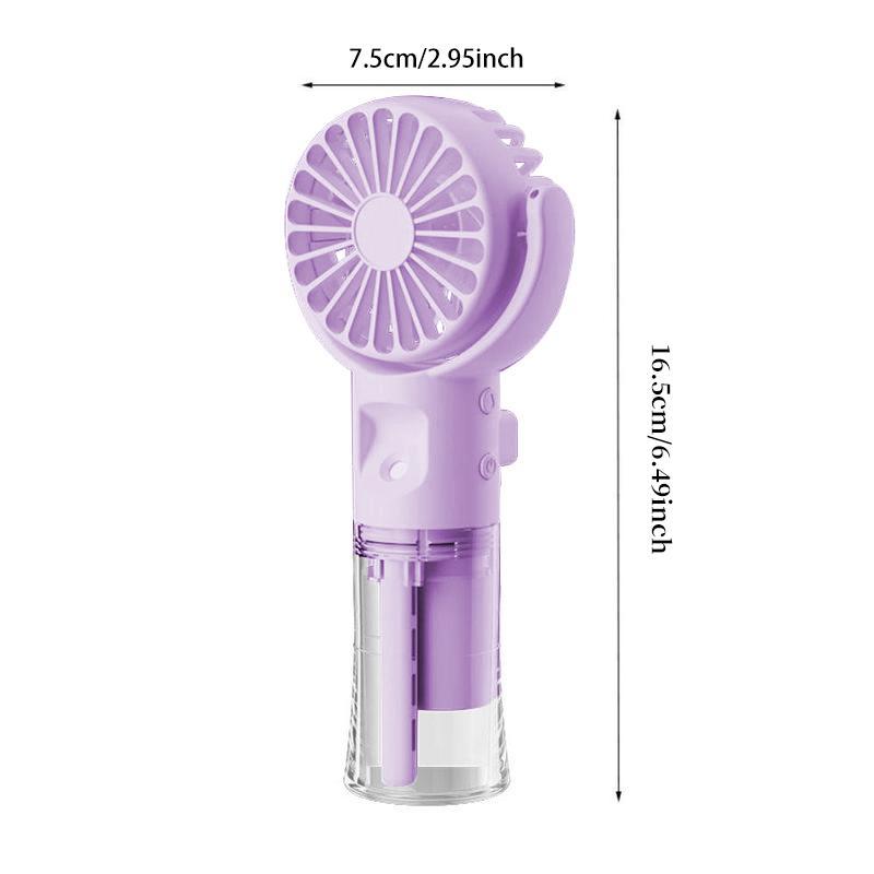 USB Rechargeable Handheld Misting Fan, Portable Mini Fan, Mobile Cooling Fan, Multifunctional Mini Fan Cooler For Travel, Outdoors, Hiking, Camping, Office, USB & Mobile Fans