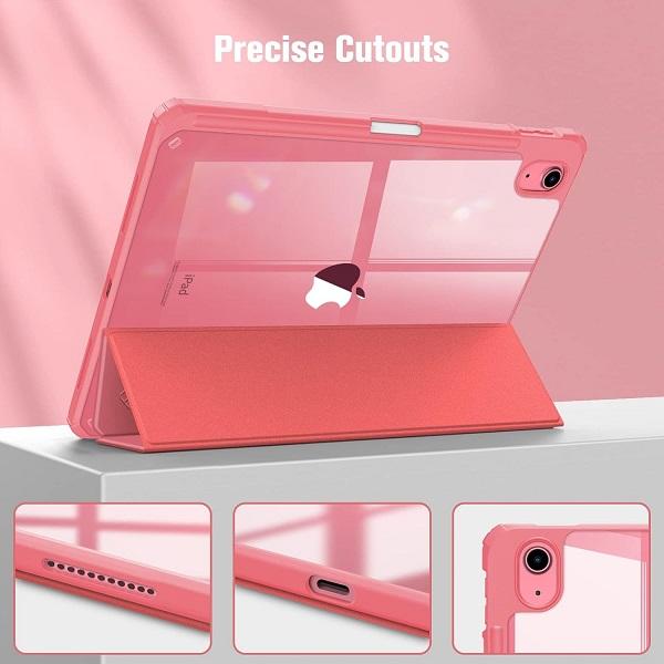 Fintie Case for iPad 10th Gen (10.9-inch) with Clear Back and Pencil Holder, iPad10th Protective Cover with Magnetic Closure, Auto-Wake Sleep