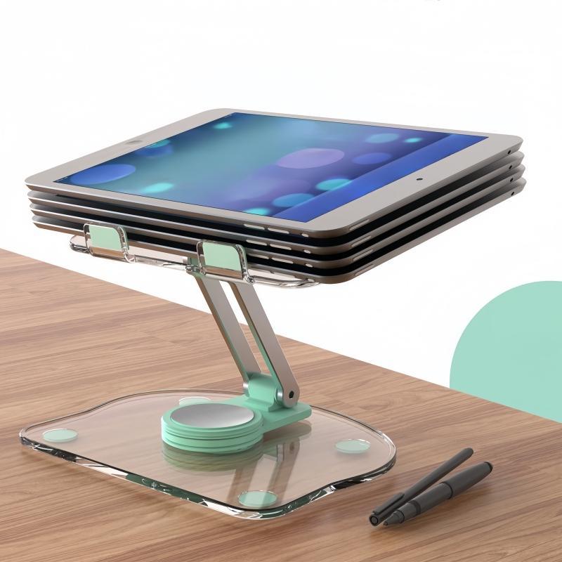 Acrylic Tablet Stand, Rotatable Tablet Phone Holder, Desktop Rotating Tablet Support Rack, Tablet & Computer Accessories for Home Office