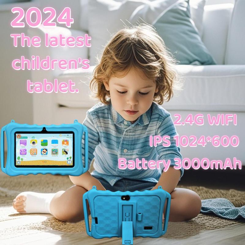 7 Inch Student Tablet, Parents Control Tablet with Shockproof Case, 2GB RAM+32GB ROM Android 12 Tablet, Educational Tablet for Boys & Girls, Idea Gift