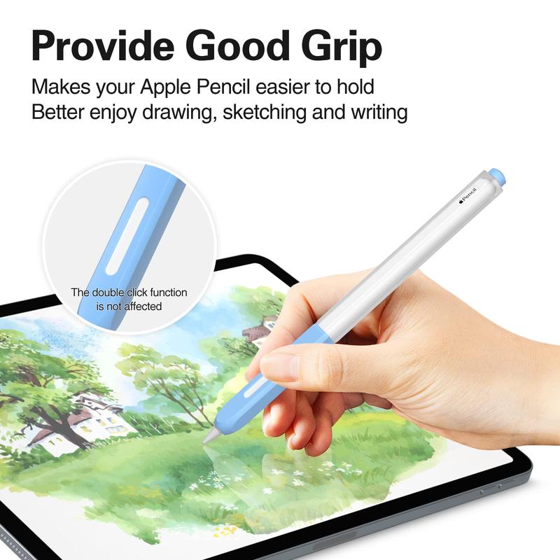 Silicone Tablet Stylus Pen Case, Anti-slip Tablet Stylus Pen Protective Cover, Tablet & Computer Accessories Compatible with Apple Pencil Pro 2nd