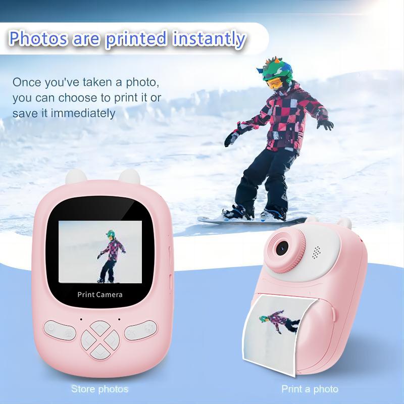 New Kids Camera Instant Print Upgraded Version 2.4 Inch Screen with 32GB 1080P Video Recorder and 3 Rolls of Paper Birthday Christmas Gift