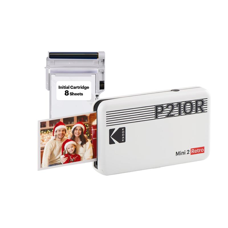 KODAK Mini 2 Retro 4PASS Portable Photo Printer (2.1x3.4 inches) + 8 Sheets