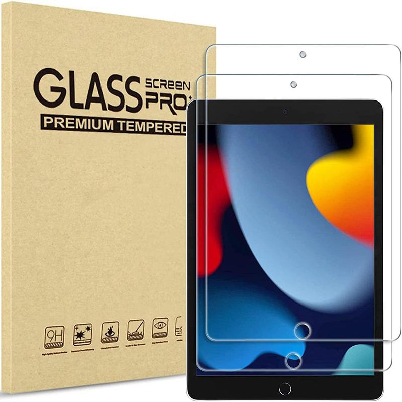 Tempered Glass Screen Protector, Protector for iPad 10.2-Inch (2021 2020 2019 Model, 9th 8th 7th Generation), 9H, Compatible with Face ID, Anti Fingerprint