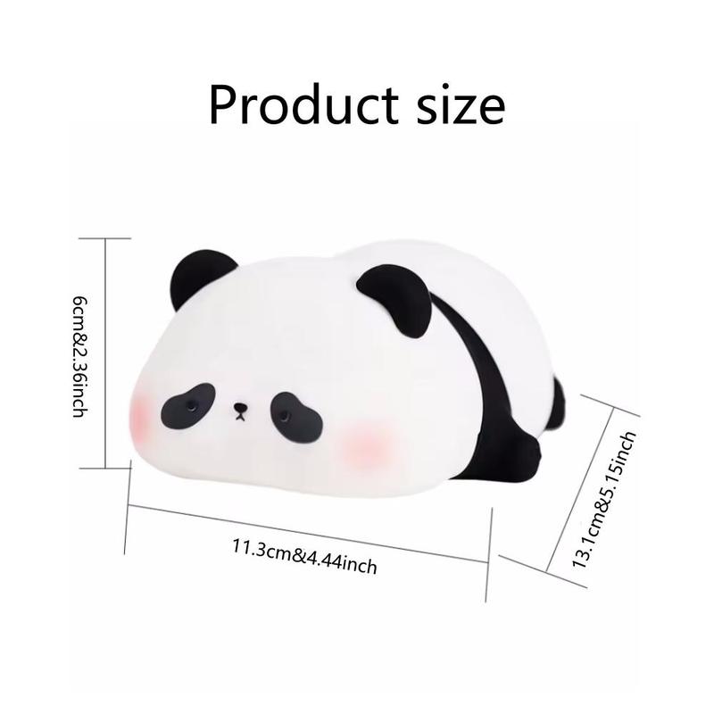 Cute Panda Design Night Light, USB Rechargeable Silicone Pat Light, Decorative Lamp for Bedroom, Living Room, Home Decor