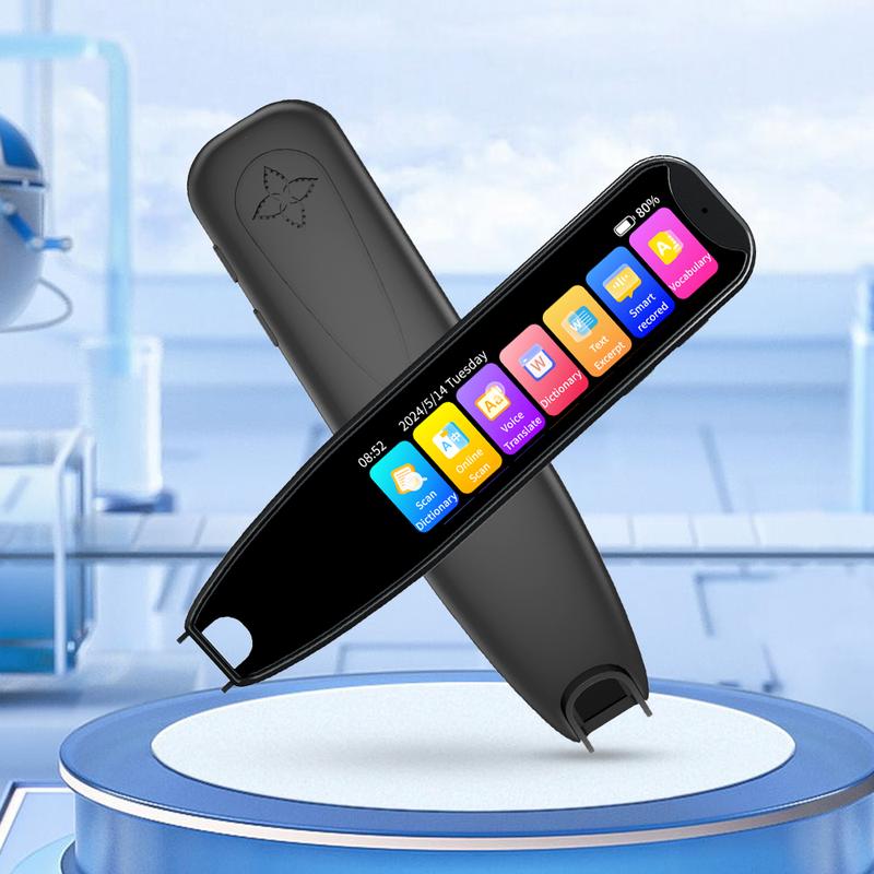 Intelligent translation pen 3.69 inch screen, large screen, ultra-high definition, can translate 10 languages without Internet, WiFi can scan and translate 60 languages online, and 17 system languages can be switched Cable Charging