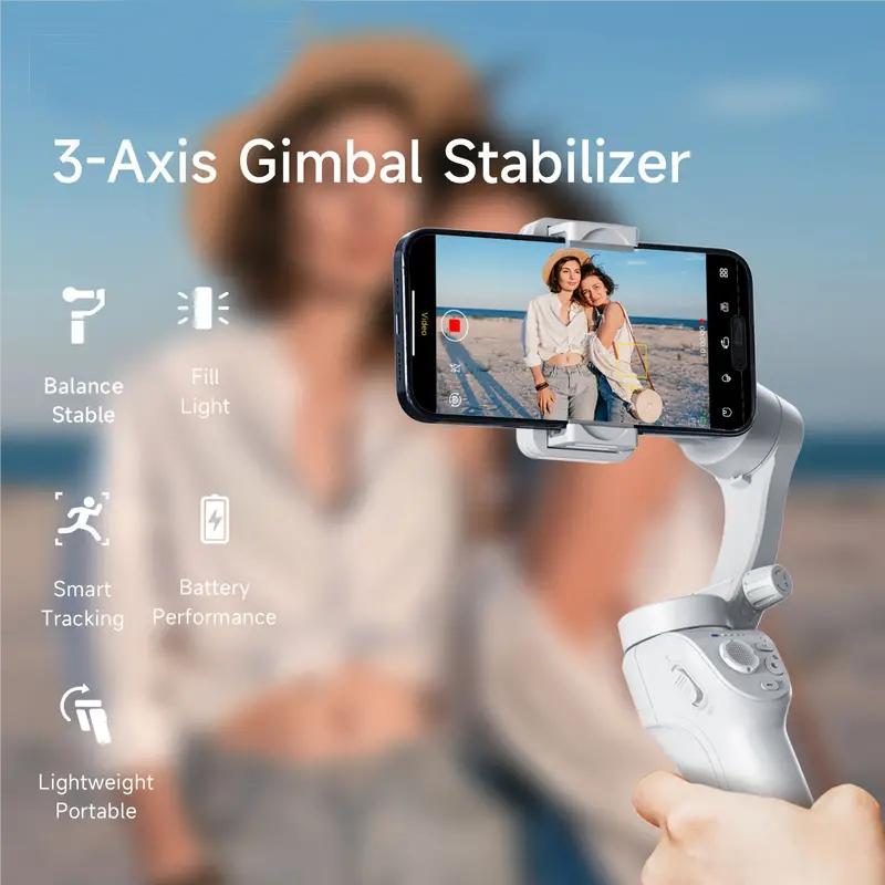 Smart Gimbal Stabilizer 3-Axis Phone Gimbal Object Tracking and Foldable Video Recording Stabilizer Video Blog Accessories Smartphone