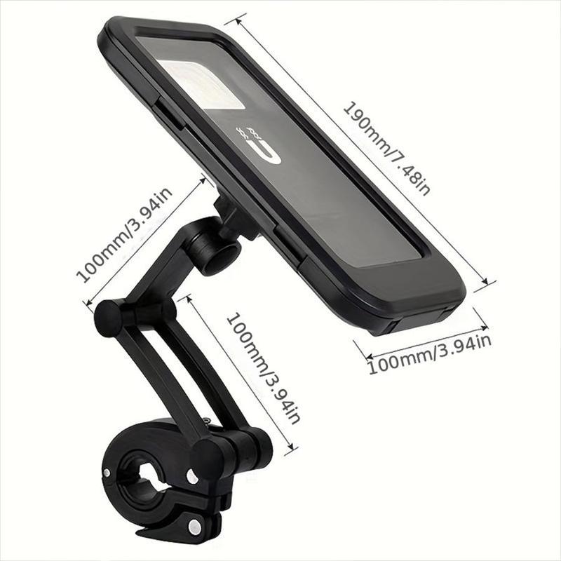 Waterproof Motorcycle Phone Holder, 360° Rotatable Adjustable Motorcycle Phone Holder, Shockproof & Scratch-proof Bike Phone Mount for Outdoor, Cycling